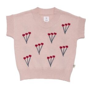 Charming Pink Kids Sweater with Heart Design by boutique designer Wynken